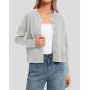 image:imageATHMILE Cropped Cardigan Sweaters for Women Long Sleeve Button Up Cable Knit Lightweight Cardigan Spring Clothes 2026Grey