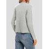 image:imageATHMILE Cropped Cardigan Sweaters for Women Long Sleeve Button Up Cable Knit Lightweight Cardigan Spring Clothes 2026Grey