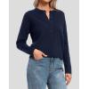 image:imageATHMILE Cropped Cardigan Sweaters for Women Long Sleeve Button Up Cable Knit Lightweight Cardigan Spring Clothes 2026Navy