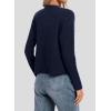 image:imageATHMILE Cropped Cardigan Sweaters for Women Long Sleeve Button Up Cable Knit Lightweight Cardigan Spring Clothes 2026Navy