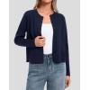 image:imageATHMILE Cropped Cardigan Sweaters for Women Long Sleeve Button Up Cable Knit Lightweight Cardigan Spring Clothes 2026Navy