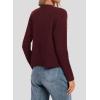image:imageATHMILE Cropped Cardigan Sweaters for Women Long Sleeve Button Up Cable Knit Lightweight Cardigan Spring Clothes 2026Wine