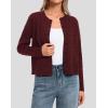 image:imageATHMILE Cropped Cardigan Sweaters for Women Long Sleeve Button Up Cable Knit Lightweight Cardigan Spring Clothes 2026Wine