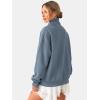 image:imageATHMILE Fleece Sweatshirt for Women Oversized Sweatshirts with Pockets Turtleneck Pullover Fashion Outfits Clothes 2026Gray Blue