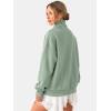 image:imageATHMILE Fleece Sweatshirt for Women Oversized Sweatshirts with Pockets Turtleneck Pullover Fashion Outfits Clothes 2026Gray Green