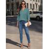 image:imageATHMILE Long Sleeve Shirts for Women 2026 Fall Outfits Henley Dressy Casual Tops Trendy Blouses Cute TShirts Fashion ClothesHalfblue Green