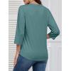 image:imageATHMILE Long Sleeve Shirts for Women 2026 Fall Outfits Henley Dressy Casual Tops Trendy Blouses Cute TShirts Fashion ClothesHalfblue Green