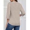 image:imageATHMILE Long Sleeve Shirts for Women 2026 Fall Outfits Henley Dressy Casual Tops Trendy Blouses Cute TShirts Fashion ClothesHalfbrown Stripe