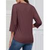 image:imageATHMILE Long Sleeve Shirts for Women 2026 Fall Outfits Henley Dressy Casual Tops Trendy Blouses Cute TShirts Fashion ClothesHalfburgundy