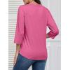 image:imageATHMILE Long Sleeve Shirts for Women 2026 Fall Outfits Henley Dressy Casual Tops Trendy Blouses Cute TShirts Fashion ClothesHalfhot Pink
