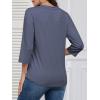 image:imageATHMILE Long Sleeve Shirts for Women 2026 Fall Outfits Henley Dressy Casual Tops Trendy Blouses Cute TShirts Fashion ClothesHalfnavy Blue