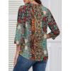 image:imageATHMILE Long Sleeve Shirts for Women 2026 Fall Outfits Henley Dressy Casual Tops Trendy Blouses Cute TShirts Fashion ClothesHalfpaisley