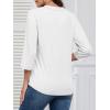 image:imageATHMILE Long Sleeve Shirts for Women 2026 Fall Outfits Henley Dressy Casual Tops Trendy Blouses Cute TShirts Fashion ClothesHalfwhite