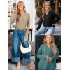 image:imageATHMILE Long Sleeve Shirts for Women 2026 Fall Outfits Henley Dressy Casual Tops Trendy Blouses Cute TShirts Fashion ClothesKhaki