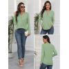 image:imageATHMILE Long Sleeve Shirts for Women 2026 Fall Outfits Henley Dressy Casual Tops Trendy Blouses Cute TShirts Fashion ClothesLight Green