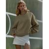 image:imageATHMILE Oversized Sweatshirt for Women Crewneck Fleece Long Sleeve Pullover Hoodies Tops Fall Fashion Outfits ClothesArmygreen