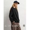 image:imageATHMILE Oversized Sweatshirt for Women Crewneck Fleece Long Sleeve Pullover Hoodies Tops Fall Fashion Outfits ClothesBlack
