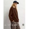 image:imageATHMILE Oversized Sweatshirt for Women Crewneck Fleece Long Sleeve Pullover Hoodies Tops Fall Fashion Outfits ClothesBrown