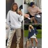 image:imageATHMILE Oversized Sweatshirt for Women Crewneck Fleece Long Sleeve Pullover Hoodies Tops Fall Fashion Outfits ClothesBrown
