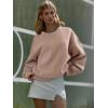 image:imageATHMILE Oversized Sweatshirt for Women Crewneck Fleece Long Sleeve Pullover Hoodies Tops Fall Fashion Outfits ClothesCoffeegrey