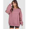 image:imageATHMILE Oversized Sweatshirt for Women Crewneck Fleece Long Sleeve Pullover Hoodies Tops Fall Fashion Outfits ClothesDeep Pink