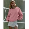 image:imageATHMILE Oversized Sweatshirt for Women Crewneck Fleece Long Sleeve Pullover Hoodies Tops Fall Fashion Outfits ClothesDeep Pink