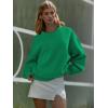 image:imageATHMILE Oversized Sweatshirt for Women Crewneck Fleece Long Sleeve Pullover Hoodies Tops Fall Fashion Outfits ClothesGrass Green