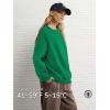 image:imageATHMILE Oversized Sweatshirt for Women Crewneck Fleece Long Sleeve Pullover Hoodies Tops Fall Fashion Outfits ClothesGrass Green