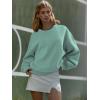 image:imageATHMILE Oversized Sweatshirt for Women Crewneck Fleece Long Sleeve Pullover Hoodies Tops Fall Fashion Outfits ClothesGreen02
