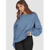 image:imageATHMILE Oversized Sweatshirt for Women Crewneck Fleece Long Sleeve Pullover Hoodies Tops Fall Fashion Outfits ClothesGreyblue