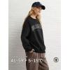 image:imageATHMILE Oversized Sweatshirt for Women Crewneck Fleece Long Sleeve Pullover Hoodies Tops Fall Fashion Outfits ClothesLablack