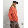 image:imageATHMILE Oversized Sweatshirt for Women Crewneck Fleece Long Sleeve Pullover Hoodies Tops Fall Fashion Outfits ClothesOrange Red