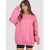 image:imageATHMILE Oversized Sweatshirt for Women Crewneck Fleece Long Sleeve Pullover Hoodies Tops Fall Fashion Outfits ClothesPink