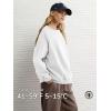 image:imageATHMILE Oversized Sweatshirt for Women Crewneck Fleece Long Sleeve Pullover Hoodies Tops Fall Fashion Outfits ClothesWhite