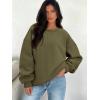 image:imageATHMILE Oversized Sweatshirt for Women Crewneck Fleece Long Sleeve Pullover Hoodies Tops Fall Fashion Outfits ClothesZarmygreenside Pockets