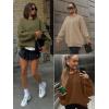 image:imageATHMILE Oversized Sweatshirt for Women Crewneck Fleece Long Sleeve Pullover Hoodies Tops Fall Fashion Outfits ClothesZbrownside Pockets