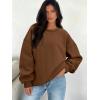 image:imageATHMILE Oversized Sweatshirt for Women Crewneck Fleece Long Sleeve Pullover Hoodies Tops Fall Fashion Outfits ClothesZbrownside Pockets