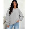 image:imageATHMILE Oversized Sweatshirt for Women Crewneck Fleece Long Sleeve Pullover Hoodies Tops Fall Fashion Outfits ClothesZgreyside Pockets