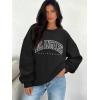 image:imageATHMILE Oversized Sweatshirt for Women Crewneck Fleece Long Sleeve Pullover Hoodies Tops Fall Fashion Outfits ClothesZlablackside Pockets