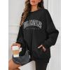 image:imageATHMILE Oversized Sweatshirt for Women Crewneck Fleece Long Sleeve Pullover Hoodies Tops Fall Fashion Outfits ClothesZlablackside Pockets