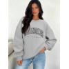 image:imageATHMILE Oversized Sweatshirt for Women Crewneck Fleece Long Sleeve Pullover Hoodies Tops Fall Fashion Outfits ClothesZlagreyside Pockets