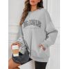 image:imageATHMILE Oversized Sweatshirt for Women Crewneck Fleece Long Sleeve Pullover Hoodies Tops Fall Fashion Outfits ClothesZlagreyside Pockets
