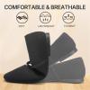 image:imageATHMILE Square Toe Ballet Flats Mary Janes Shoes Women with Padded Heel amp Adjustable Strap Knit SlipOn Flats for Women for Office Dressy amp Casual Machine Washable for Easy CareBlack