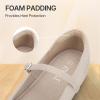 image:imageATHMILE Square Toe Ballet Flats Mary Janes Shoes Women with Padded Heel amp Adjustable Strap Knit SlipOn Flats for Women for Office Dressy amp Casual Machine Washable for Easy CareNude