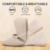 image:imageATHMILE Square Toe Ballet Flats Mary Janes Shoes Women with Padded Heel amp Adjustable Strap Knit SlipOn Flats for Women for Office Dressy amp Casual Machine Washable for Easy CareNude