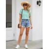 image:imageATHMILE Womens Boat Neck Tops Fashion Short Sleeve Scoop Neck Tees for Women Trendy Casual Shirts Summer Beach Outfits 2026Aqua