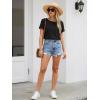 image:imageATHMILE Womens Boat Neck Tops Fashion Short Sleeve Scoop Neck Tees for Women Trendy Casual Shirts Summer Beach Outfits 2026Black