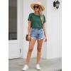 image:imageATHMILE Womens Boat Neck Tops Fashion Short Sleeve Scoop Neck Tees for Women Trendy Casual Shirts Summer Beach Outfits 2026Green