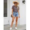 image:imageATHMILE Womens Boat Neck Tops Fashion Short Sleeve Scoop Neck Tees for Women Trendy Casual Shirts Summer Beach Outfits 2026Greypurple