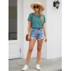 image:imageATHMILE Womens Boat Neck Tops Fashion Short Sleeve Scoop Neck Tees for Women Trendy Casual Shirts Summer Beach Outfits 2026Lakeblue